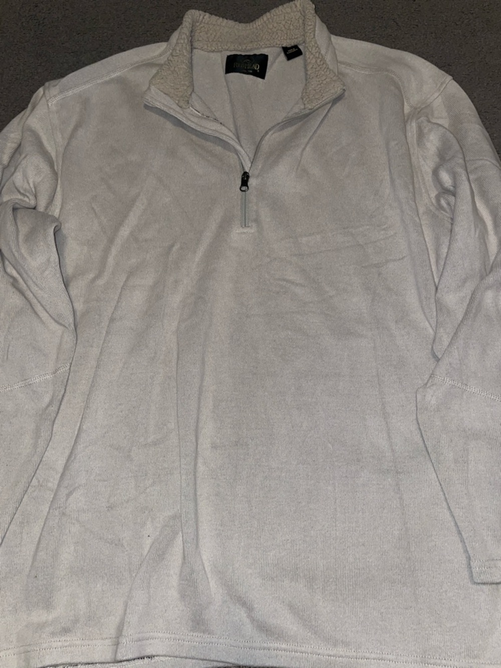 RedHead Men’s Light Gray Sherpa-Lined Quarter-Zip Pullover